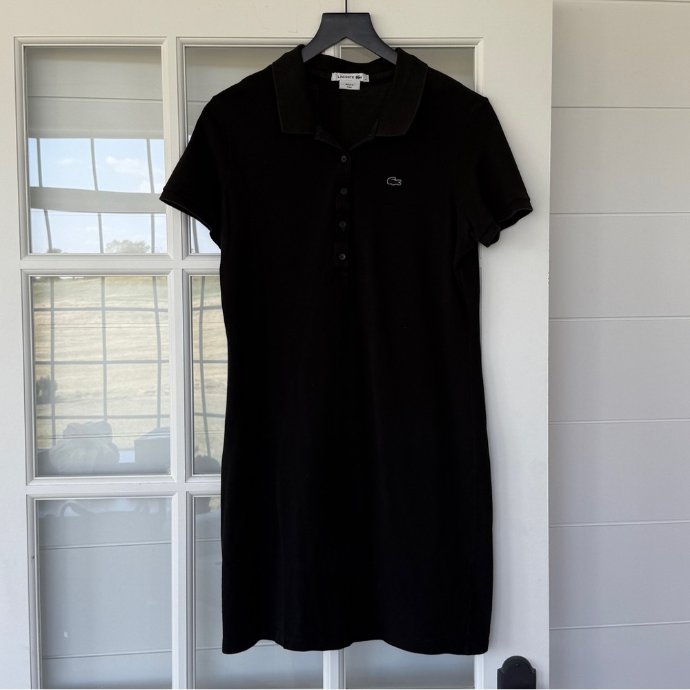 Lacoste Black Mini Polo Dress